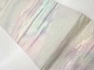 横段に幾何学模様織出し名古屋帯